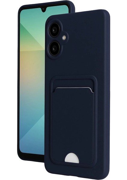 Samsung Galaxy A07 Kelvin Kartvizitli Silikon - Lacivert