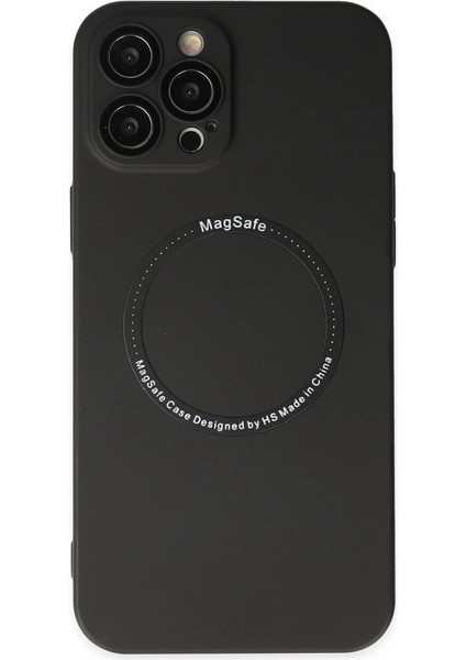 Iphone 12 Pro Kılıf Jack Magneticsafe Lens Silikon - Siyah