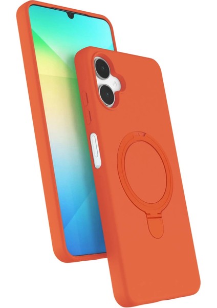 Samsung Galaxy A06 Regal Magsafe Standlı Kapak - Turuncu