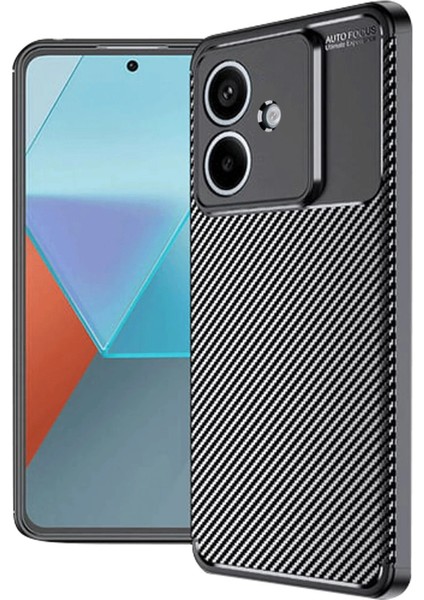 Oppo A3 Kılıf Auto Focus Karbon Kapak - Siyah