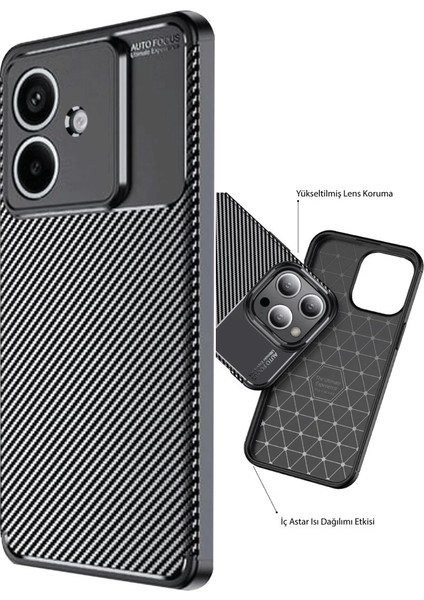 Oppo A3 Kılıf Auto Focus Karbon Kapak - Siyah modelleri