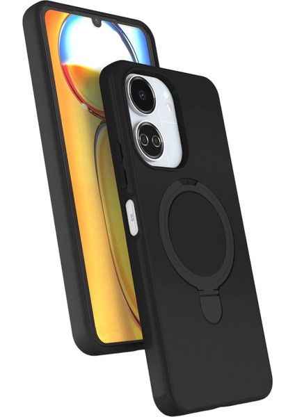 Xiaomi Redmi 13C Regal Magsafe Standlı Kapak - Siyah