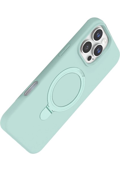 Apple Iphone 16 Pro Regal Magsafe Standlı Kapak - Su Yeşili modelleri