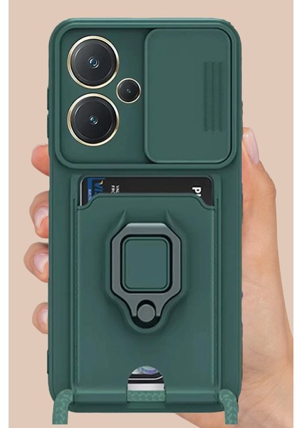 Xiaomi Redmi Note 13 Pro Plus Kılıf Zuma Kartvizitli Yüzüklü Silikon - Lila fiyatları