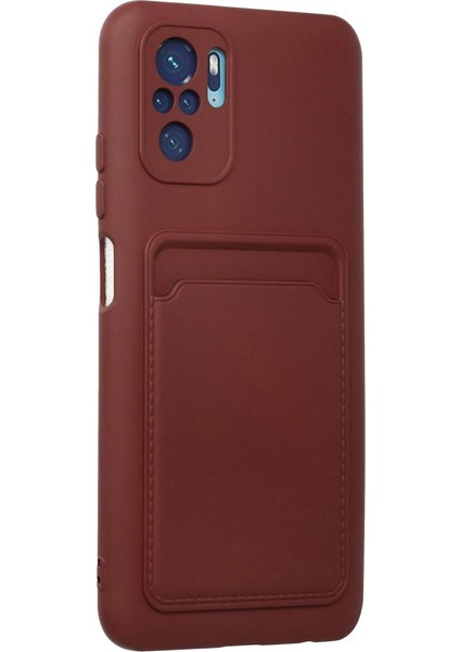 Xiaomi Redmi Note 10S Kılıf Kelvin Kartvizitli Silikon - Bordo fiyatları