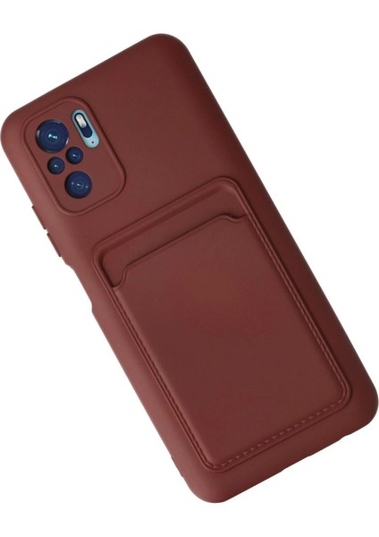 Xiaomi Redmi Note 10S Kılıf Kelvin Kartvizitli Silikon - Bordo modelleri