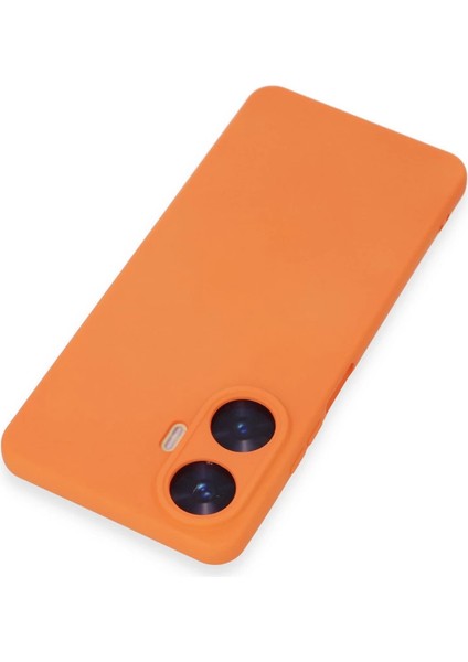 Realme C55 Kılıf Nano Içi Kadife Silikon - Turuncu