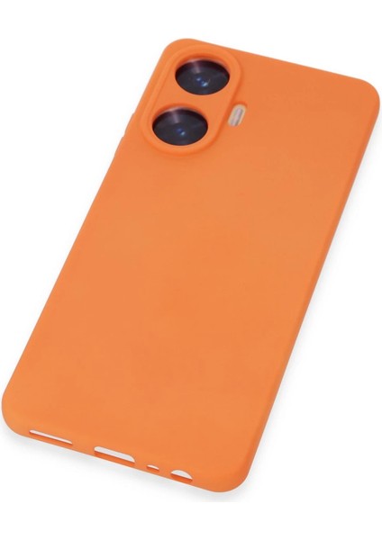 Realme C55 Kılıf Nano Içi Kadife Silikon - Turuncu fiyatları