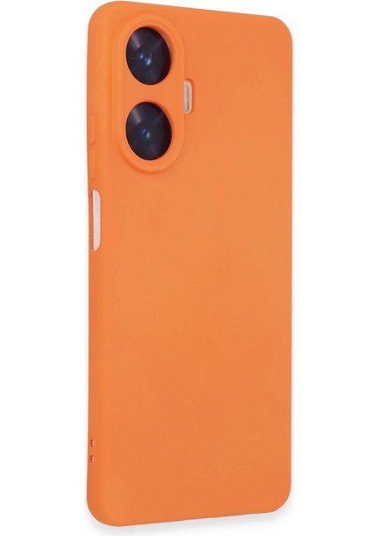 Realme C55 Kılıf Nano Içi Kadife Silikon - Turuncu fırsatları