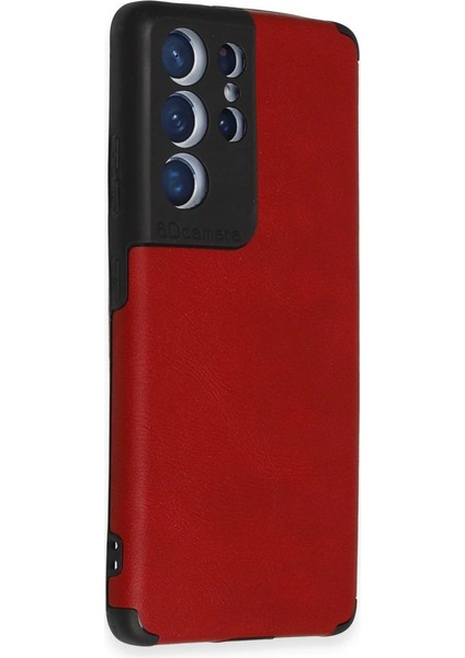 Samsung Galaxy S21 Ultra Kılıf Loop Deri Silikon - Kırmızı fiyatları