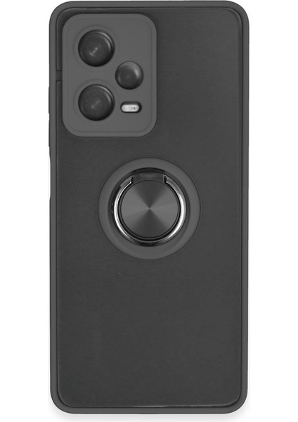 Xiaomi Redmi Note 12 Pro 5g Kılıf Montreal Yüzüklü Silikon Kapak - Siyah