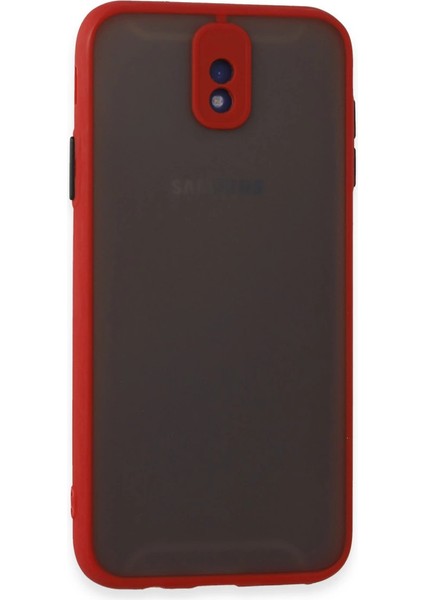 Samsung Galaxy J7 Pro / J730 Kılıf Montreal Silikon Kapak - Kırmızı