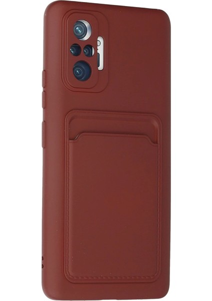 Xiaomi Redmi Note 10 Pro Kılıf Kelvin Kartvizitli Silikon - Bordo fiyatları