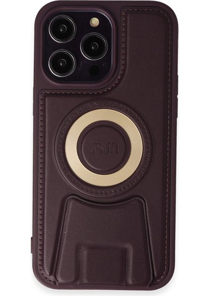 Iphone 13 Pro Max Kılıf Merkür Magneticsafe Standlı Kapak - Derin Mor