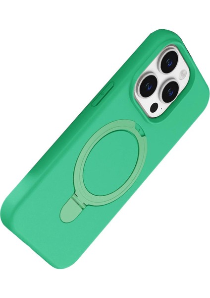 Apple Iphone 15 Pro Max Regal Magsafe Standlı Kapak - Yeşil modelleri
