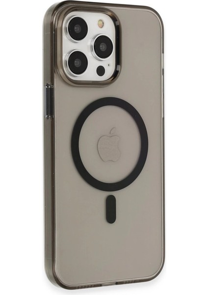 Iphone 13 Pro Max Kılıf Tron Şeffaf Magsafe Kapak - Siyah