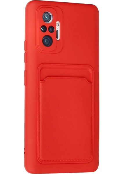 Xiaomi Redmi Note 10 Pro Kılıf Kelvin Kartvizitli Silikon - Kırmızı fiyatları