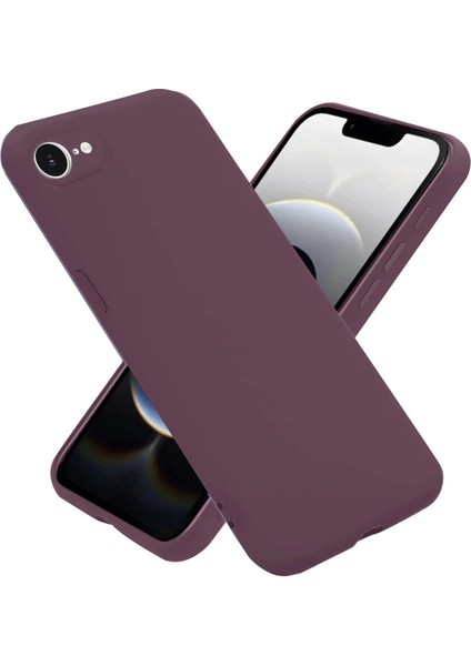 Iphone 16E Kılıf First Silikon - Mürdüm