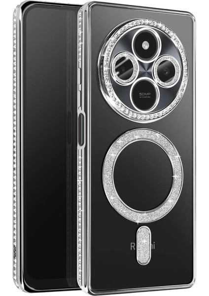 Xiaomi Redmi 14C Joke Simli Magneticsafe Kılıf - Gümüş