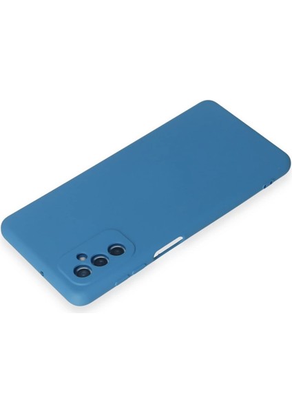 Samsung Galaxy M52 5g Kılıf Nano Içi Kadife Silikon - Mavi modelleri