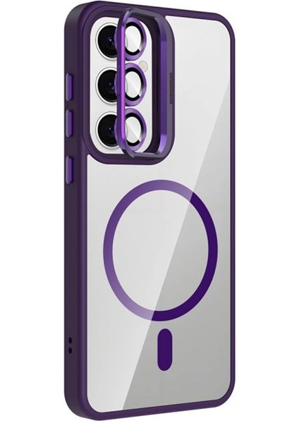 Joko Samsung Galaxy S25 Remim Lensli Magsafe Standlı Kapak - Derin Mor modelleri