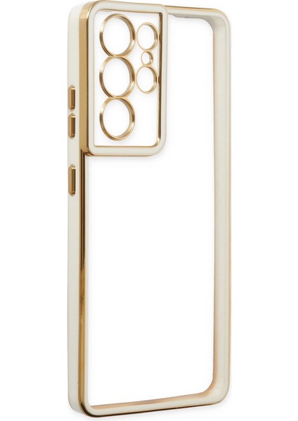 Samsung Galaxy S21 Ultra Kılıf Liva Lens Silikon - Beyaz fırsatları