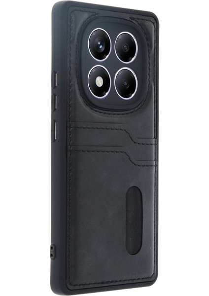 Xiaomi Redmi Note 14 Pro 5g Kılıf Sara Kartvizitli Deri Kılıf - Siyah fiyatları