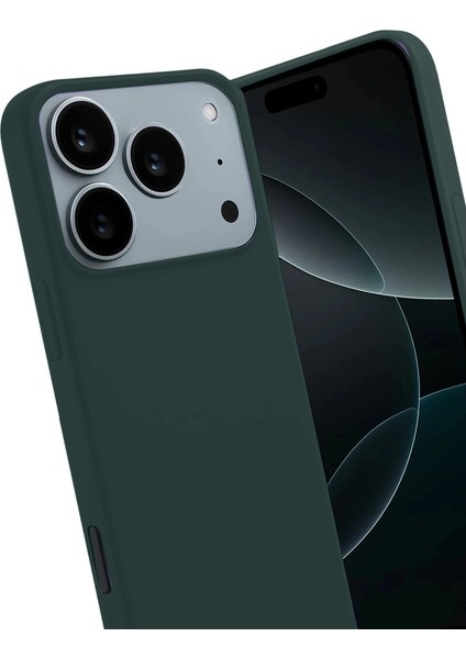 Apple Iphone 17 Pro First Silikon - Koyu Yeşil modelleri