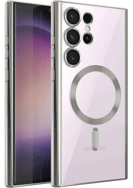 Samsung Galaxy S24 Ultra Kılıf Kross Magneticsafe Kapak - Gümüş