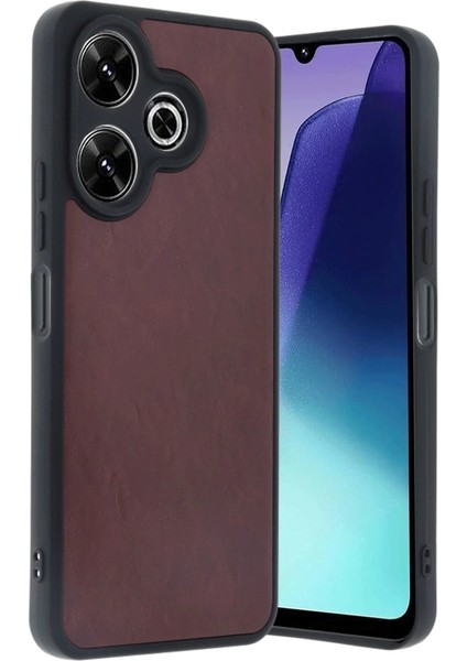 Xiaomi Redmi 13 4g Kılıf Aras Deri Kapak - Bordo