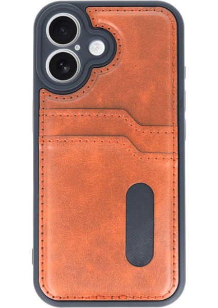 Iphone 16 Kılıf Sara Kartvizitli Deri Kılıf - Taba fiyatları