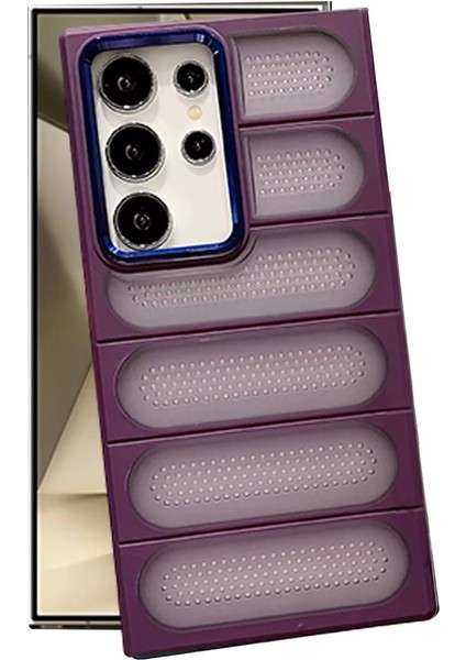 Samsung Galaxy S24 Ultra Kılıf Airmax Silikon Kapak - Derin Mor