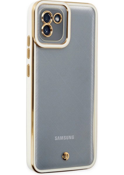 Samsung Galaxy A03 Kılıf Liva Lens Silikon - Beyaz