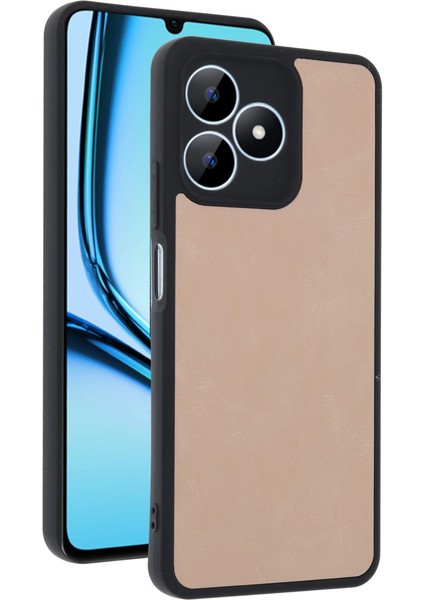 Realme Note 50 4g Kılıf Aras Deri Kapak - Pudra