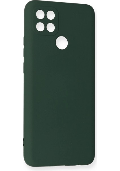 Oppo A15 Kılıf Nano Içi Kadife Silikon - Koyu Yeşil fiyatları