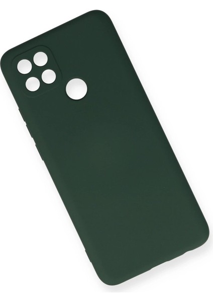 Oppo A15 Kılıf Nano Içi Kadife Silikon - Koyu Yeşil modelleri