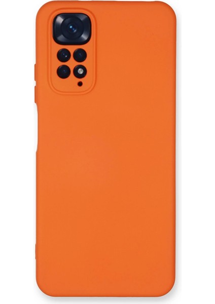 Xiaomi Redmi Note 11 Kılıf Nano Içi Kadife Silikon - Turuncu
