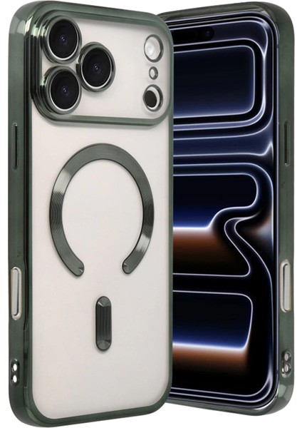 Apple Iphone 17 Pro Max Kross Magneticsafe Kapak - Koyu Yeşil