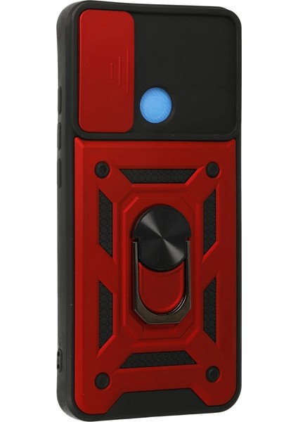 Xiaomi Redmi 9c Kılıf Pars Lens Yüzüklü Silikon - Kırmızı fiyatları