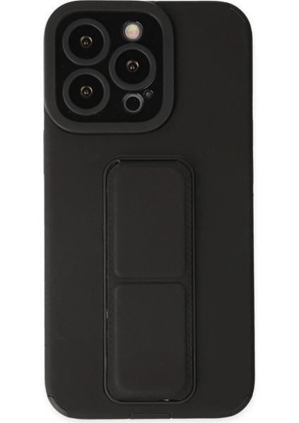 Iphone 14 Pro Kılıf Mega Standlı Silikon - Siyah