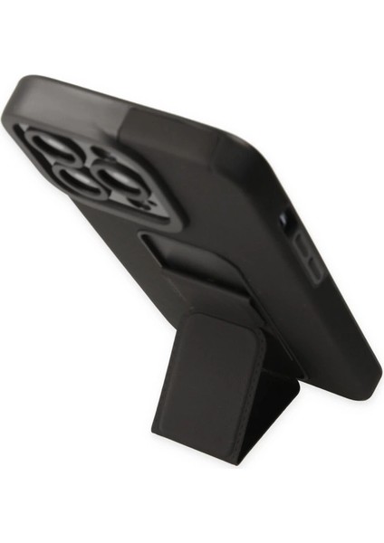 Iphone 14 Pro Kılıf Mega Standlı Silikon - Siyah modelleri