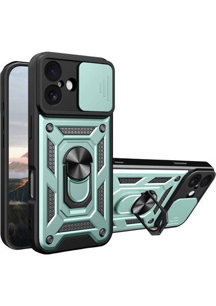 Apple Iphone 17 Pars Lens Yüzüklü Silikon - Yeşil