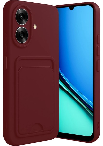 Realme Note 60 Kelvin Kartvizitli Silikon - Bordo
