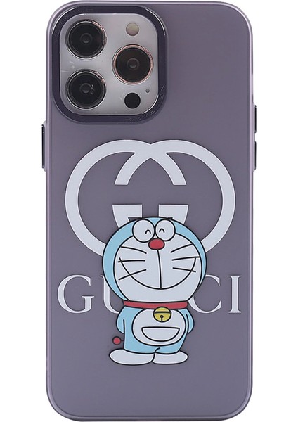 Iphone 14 Pro Kılıf Prada Desenli Kapak - Prada Mor - 3