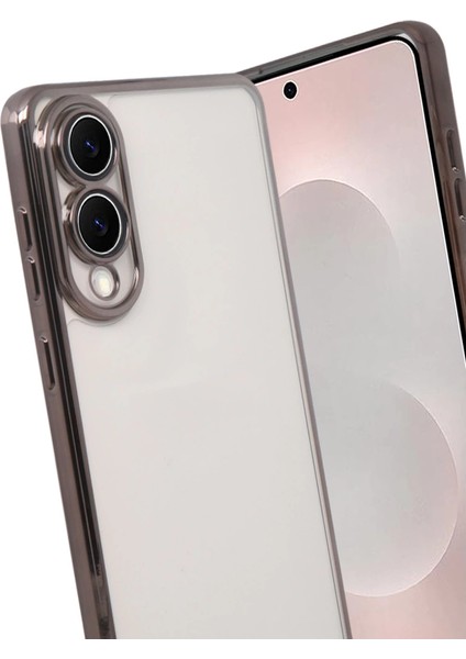 Samsung Galaxy S25 Edge Razer Lensli Silikon - Titan Gri modelleri