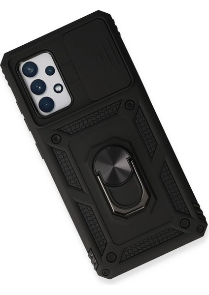 Samsung Galaxy A73 5g Kılıf Pars Lens Yüzüklü Silikon - Siyah modelleri