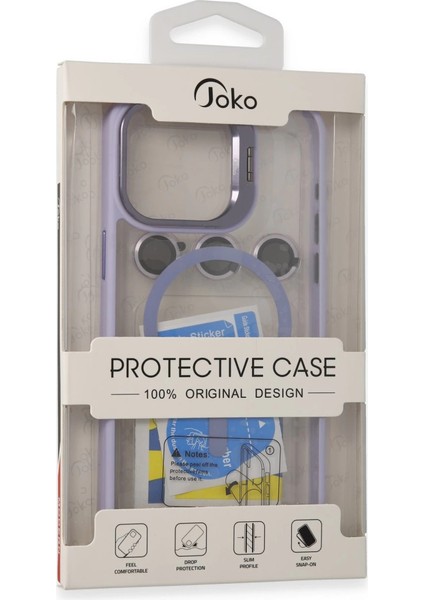 Joko Iphone 15 Pro Max Kılıf Roblox Lens Magsafe Standlı Kapak - Pudra