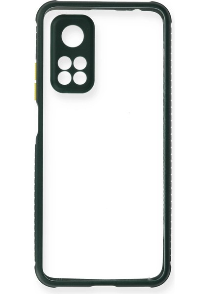 Xiaomi Mi 10T Pro Kılıf Miami Şeffaf Silikon - Koyu Yeşil fiyatları