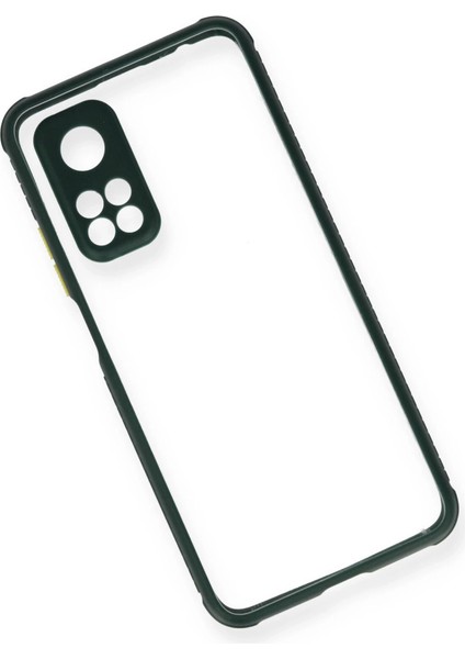 Xiaomi Mi 10T Pro Kılıf Miami Şeffaf Silikon - Koyu Yeşil modelleri