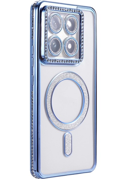 Xiaomi Mi 14T Pro Joke Simli Magneticsafe Kılıf - Mavi modelleri